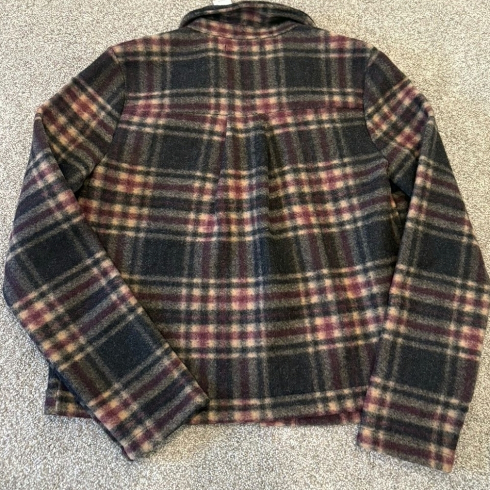 BANANA REPUBLIC Plaid Short Jacket Black Cream NWT MP - Picture 10 of 16